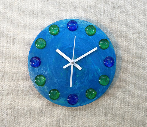 Deep Blue Sea 20cm Canvas Clock by John Davis