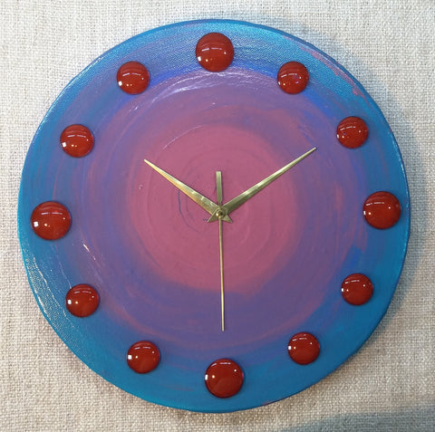 Purple Haze 30cm Canvas Clock by John Davis