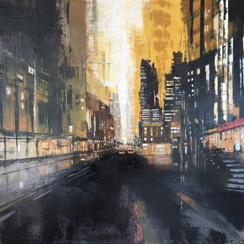 Hot Night in New York City (Oil on Canvas) by Jose Martinez