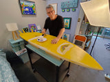 "Welcome to Bondi Beach" Original 6'5" Surfboard Painting by John Davis